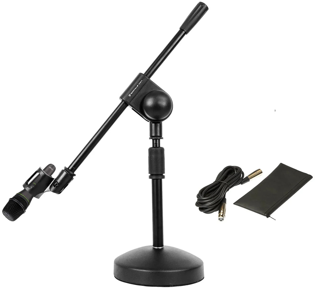 Mackie EM-89D Studio Recording Dynamic Mic+Mic Cable+Desk Stand w/Boom