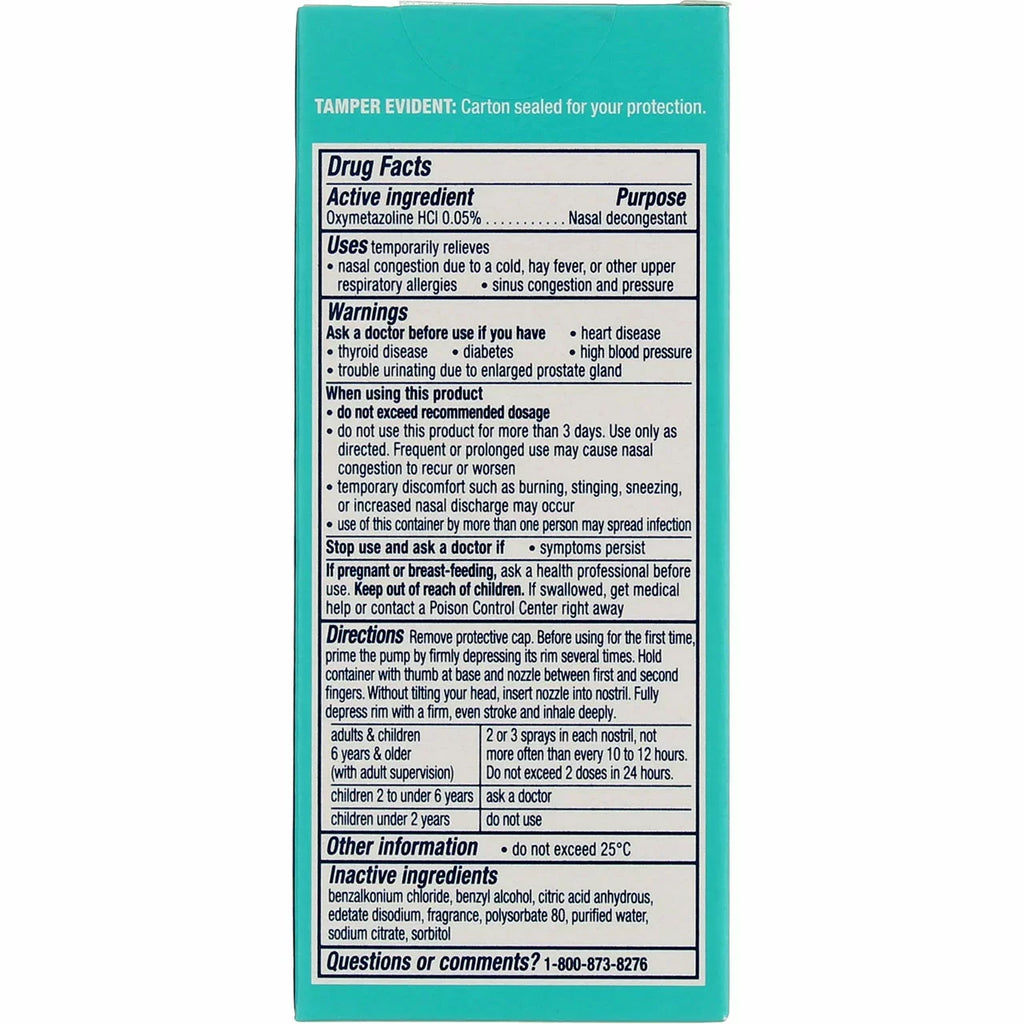 Vicks Sinex Severe Nasal Decongestant, Ultra Fine Mist with Individuals 0.50 oz (Pack of 4)