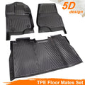 3PCS All-Weather TPE Front & Rear Floor Mats For 2015-2024 Ford F-150 F150 SuperCrew Cab,Custom Floor Mats 1st & 2nd Row Seat,Only For F150 2015-2024 Super Crew&Bucket Seats & W/O Storage