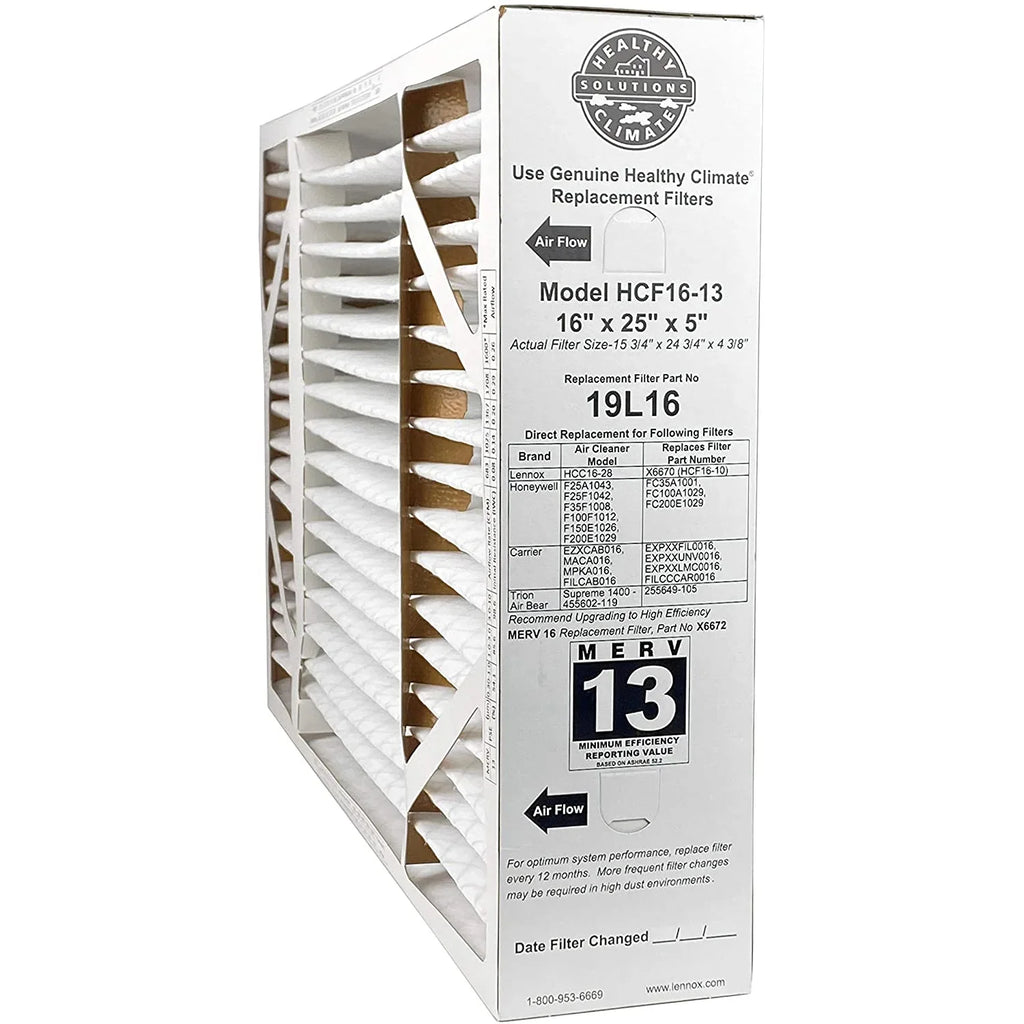 Lennox 19L16 Healthy Climate 16 x 25 x 5 Inch MERV 13 People Filter