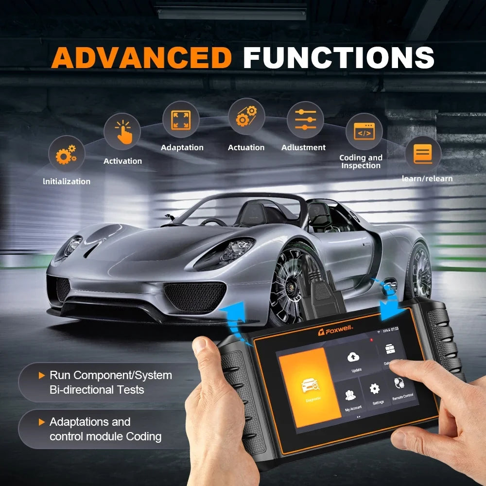 Foxwell NT710 OBD2 Scanner Automotive Bi-Directional Control Scan Tool Full System Car Scanner 30+ Reset Service Automotive Scanner Wireless Code Reader Auto Analyzer Automotive Diagnostic Scanner
