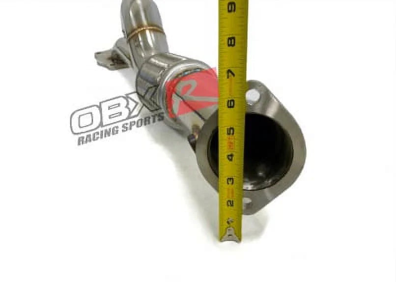 Stainless steel Straight Flow Conduit Fits For 2008 thru 2014 Mitsubishi EVO-X 2.0L 4B11 By Maximizer