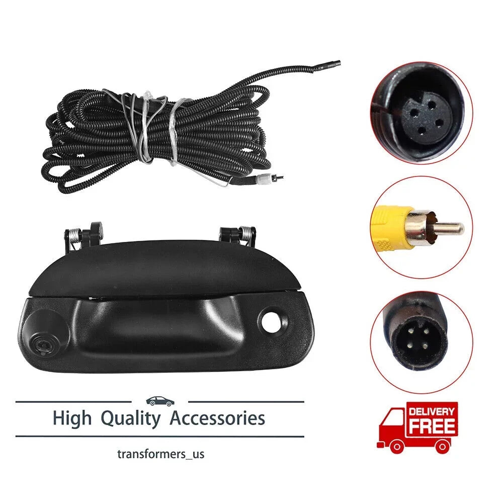 G.PEH Rear View Backup Camera Kit w/ Wiring & Tailgate Handle For 97-07 Ford F150 F250