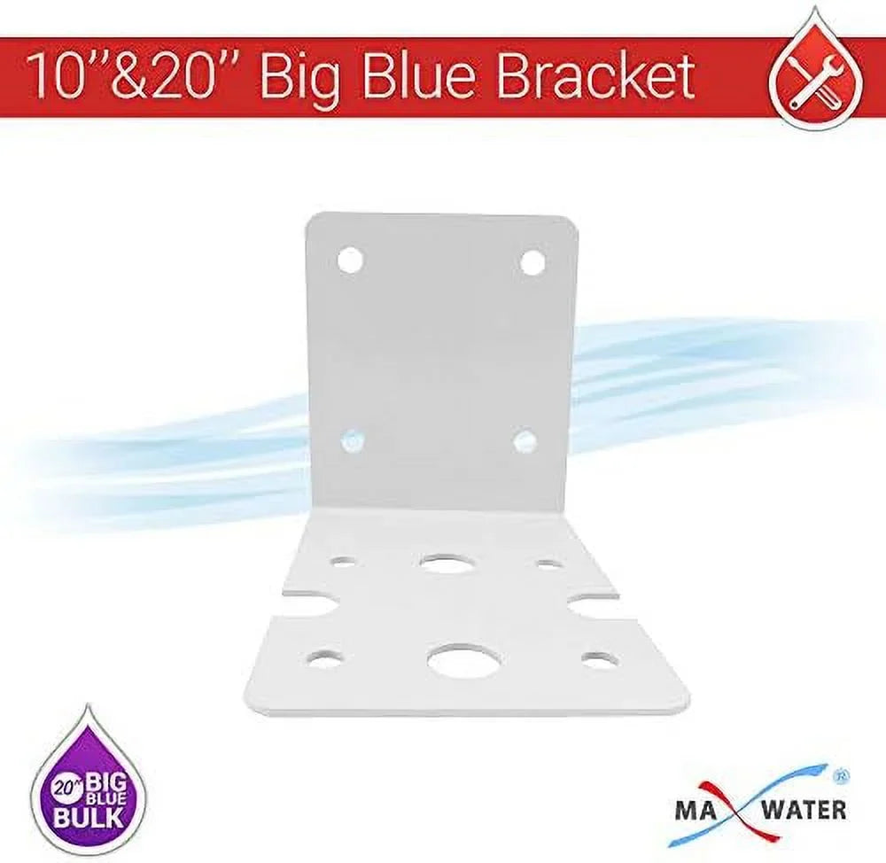 2 Pack 10" BB Clear Whole House System Filter Housing 1" NPT Brass Ports W/Pressure Release, 2 Pressure Gauges, Wrench 2 Brackets