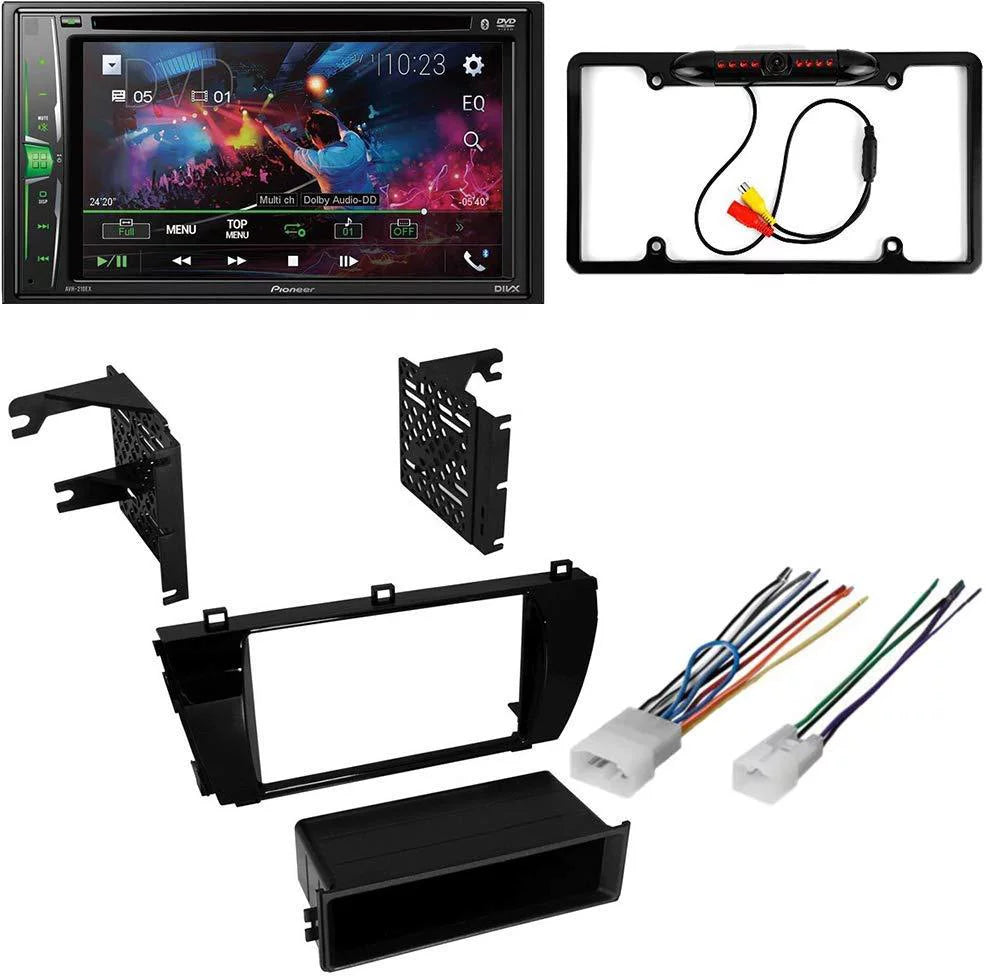 KIT4936 Bundle for 2014-2016 Toyota Corolla W/Grey Dash W/ Pioneer AVH-241EX Double DIN Car Stereo with Bluetooth/Backup Camera/Install Kit/in-Dash DVD/CD AM/FM 6.2" Touchscreen Digital Media Receiver