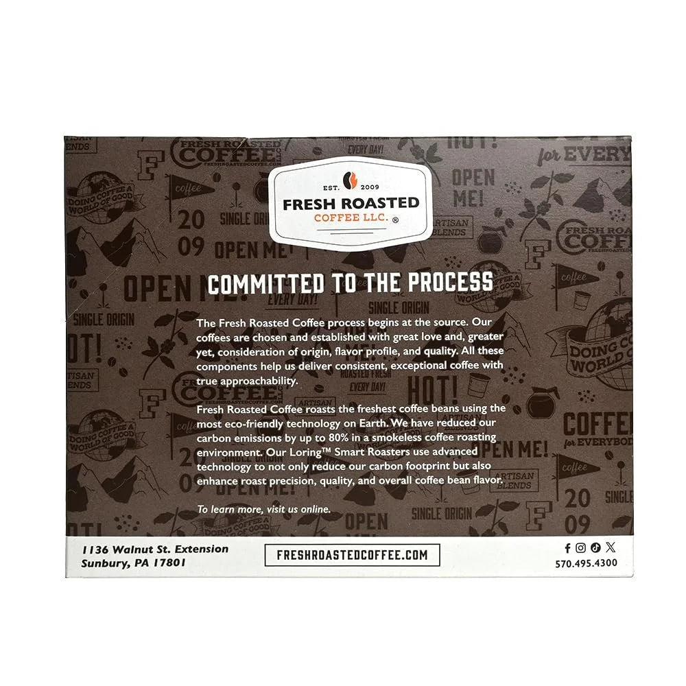 Fresh Roasted Coffee, Dark Guatemalan Huehuetenango Coffee Pods, Dark Roast, K-cup Compatible, 72 Count