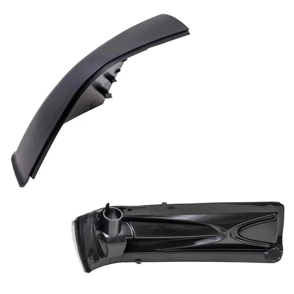 Brock Aftermarket Gentlemen Driver Left Door Mirror Cover Textured Ebony And Turn Signal Light Set Compatible With 2015-2021 RAM Promaster City Base/ST/Tradesman
