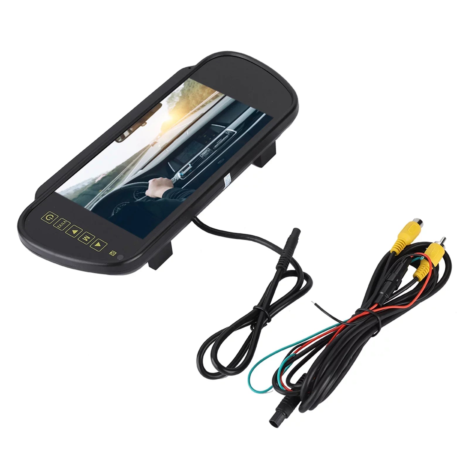Lsaardth Car Rearview Mirror- 7inch Car Rearview Mirror LCD Auto Dimming Monitor Rear View Camera With Bracket