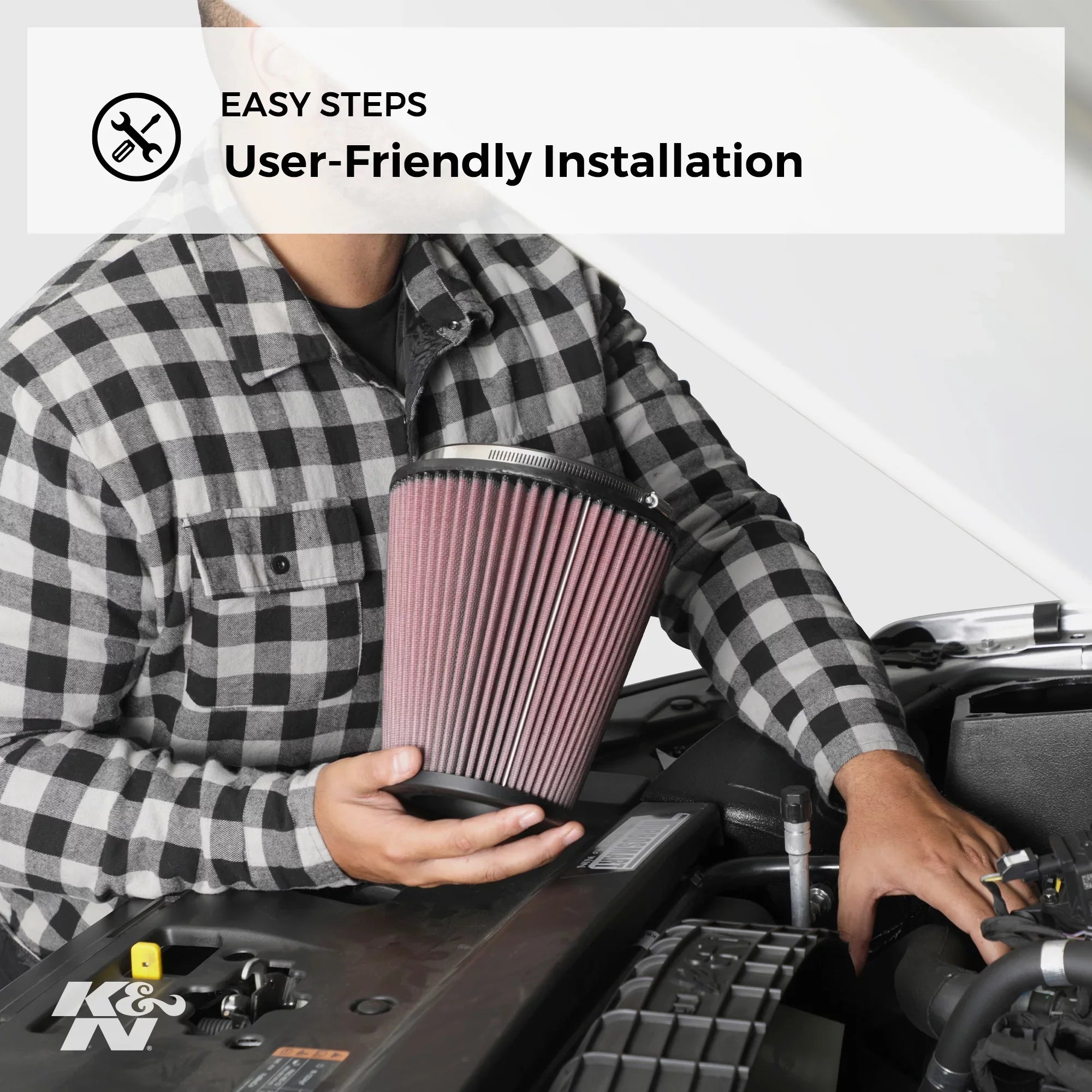 K&N Engine Air Filter: High Performance, Premium, Washable, Industrial People Filter, Heavy Duty: E-2500