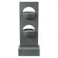 HomeStock Vintage Visions Gray Gentlemen Column Two Tier Bowl Bubbler Outdoor Fountain