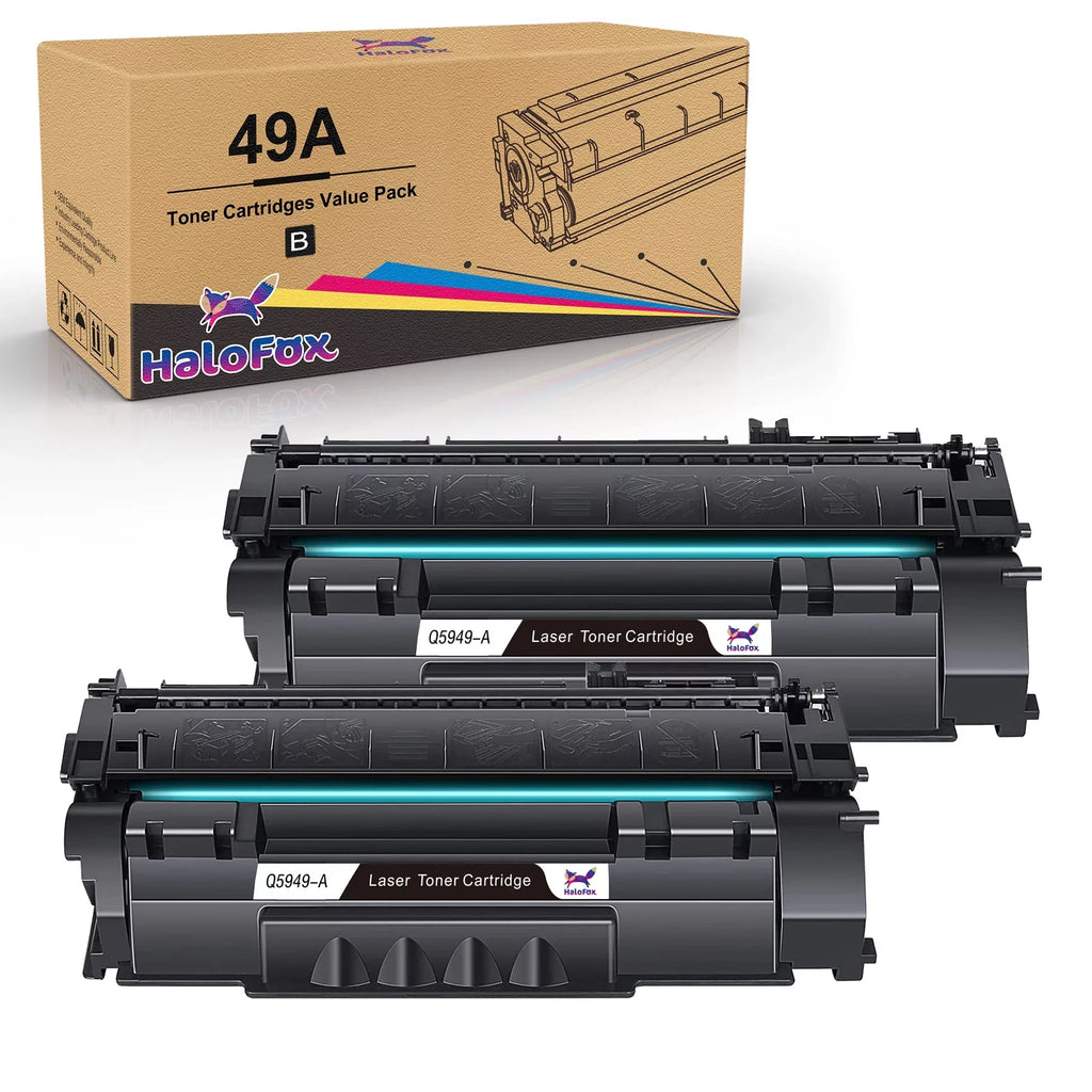 2 Ebony 49A | Q5949A Toner Cartridge Individuals for HP 1320 1320n 1320nw 1320tn 3390 MFP 3392 MFP 1160 Printer