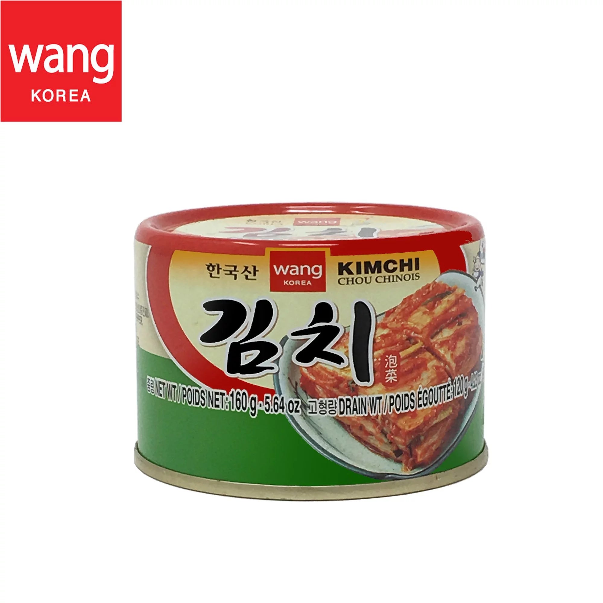 Korean Canned Kimchi, Original Authentic Tasteful Can Napa Cabbage Kim Chi Individuals Vegan Gluten Free [No Preservatives] - 5.64 oz (3 Cans)