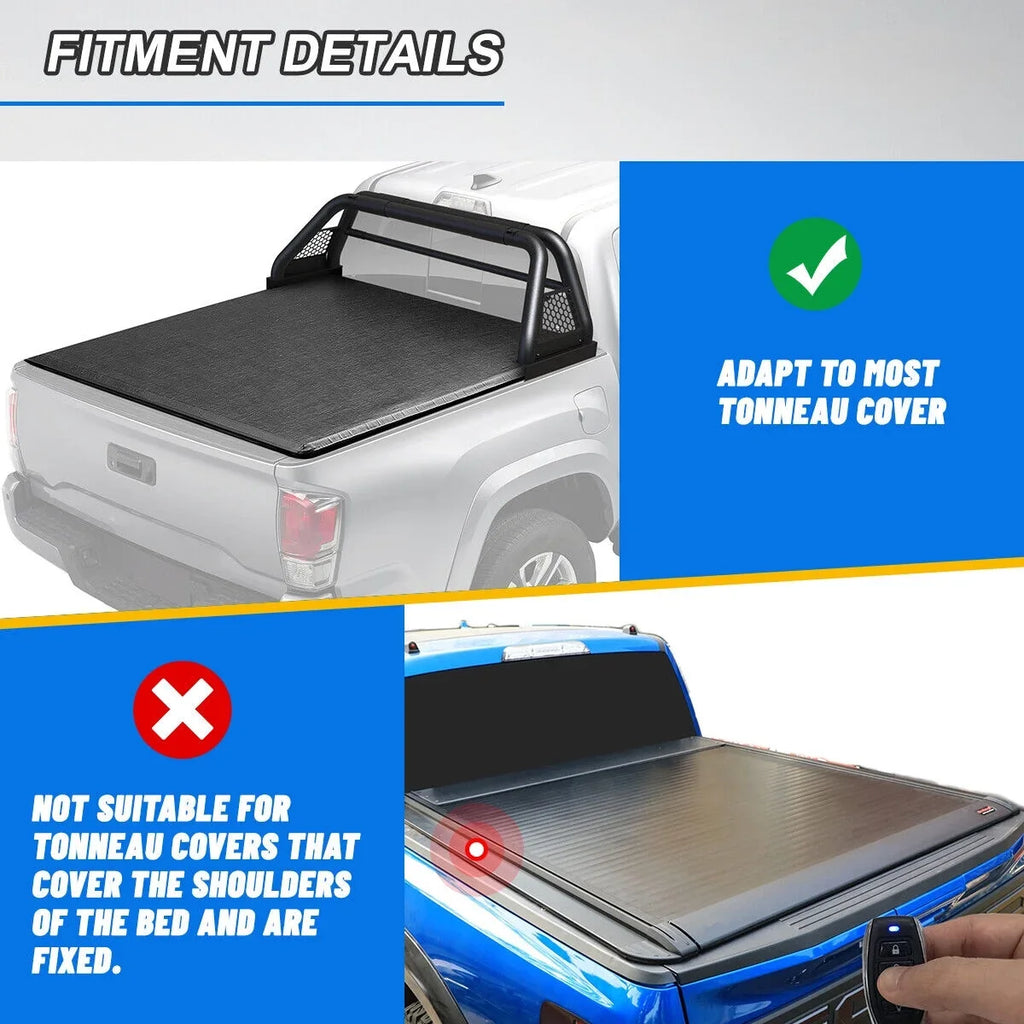 62.9-74.7" Adjustable Truck Roll Sport Bar Chase Rack Bed Bar Fit For 2019-NOW Chevy Silverado/GMC sierra