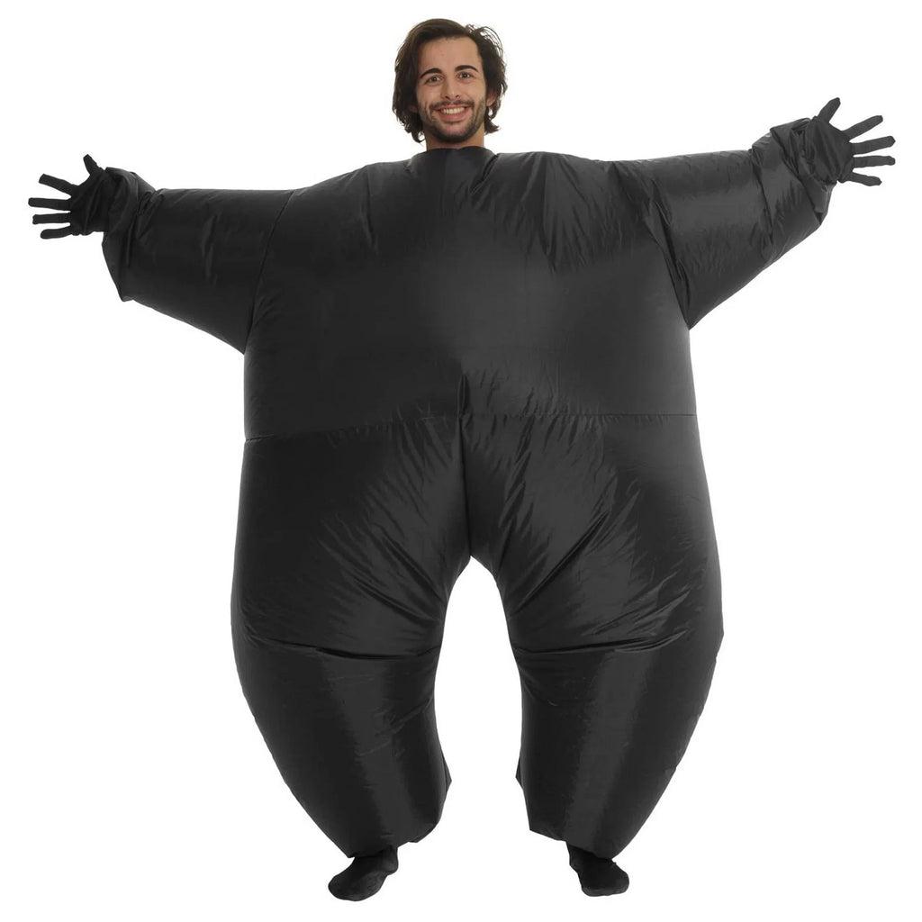 Morph Adult Inflatable Midnight LIGHT UP Costume Suit Halloween Ebony L