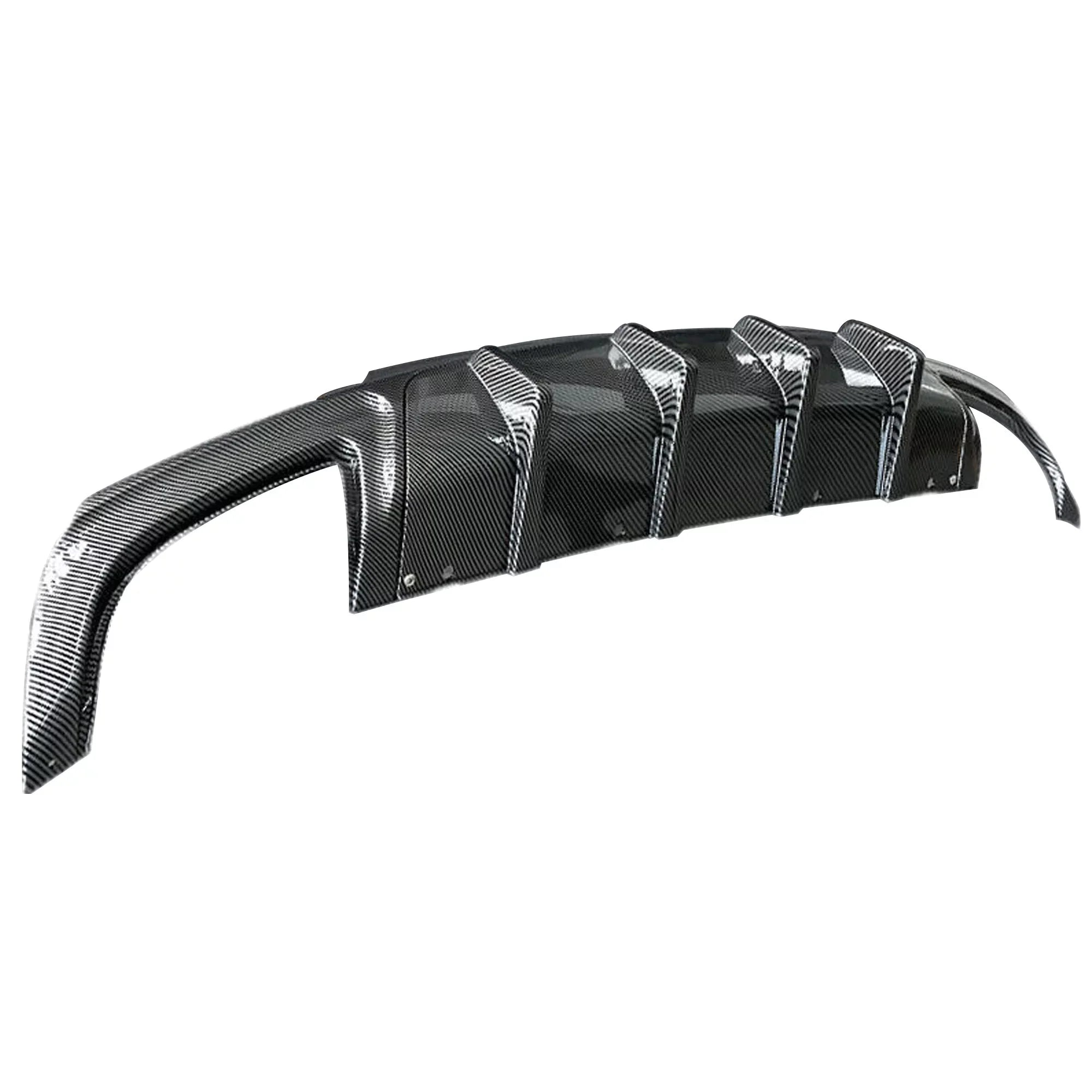 NINTE Rear Diffuser for 2015-2022 Chrysler 300 SRT Carbon Fiber Style Square Exhaust