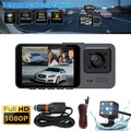 G·PEH HD Dual Lens Car Dash Cam Front/Rear/Inside Video Recorder Camera G-sensor