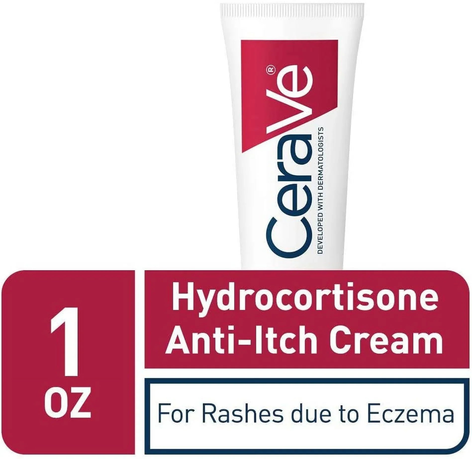 CeraVe Hydrocortisone Anti-Itch Cream - 1 oz, Pack of 4
