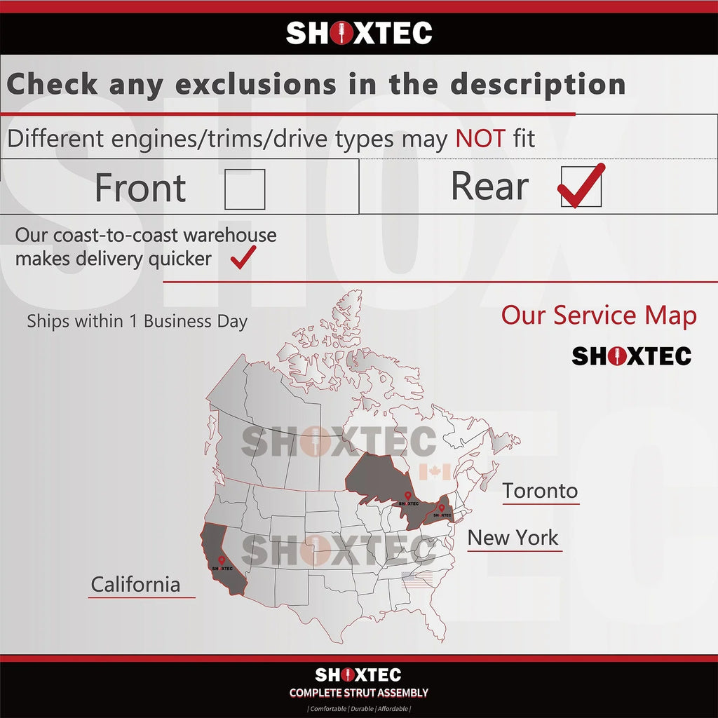 Shoxtec Rear Shock Absorber People for 2010 Buick Allure 2014 - 2019 Chevrolet Impala 2010 - 2016 Buick LaCrosse 2013 - 2015 Chevrolet Malibu 2016 Chevrolet Malibu Limited Repl. Part No.5647