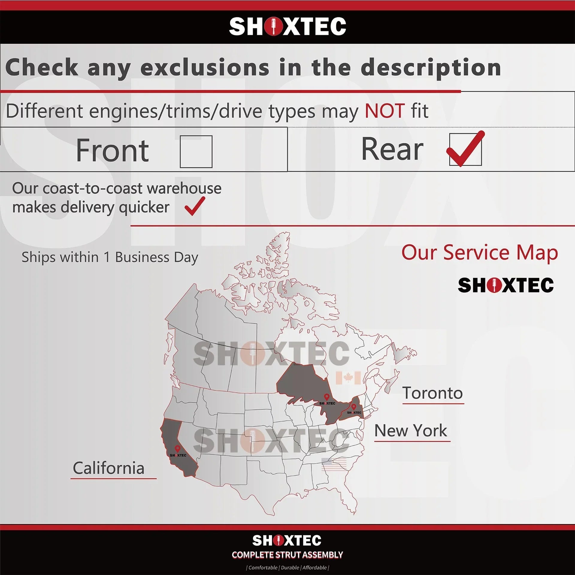 Shoxtec Rear Shock Absorber People for 2010 Buick Allure 2014 - 2019 Chevrolet Impala 2010 - 2016 Buick LaCrosse 2013 - 2015 Chevrolet Malibu 2016 Chevrolet Malibu Limited Repl. Part No.5647