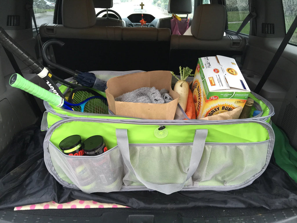 K-Cliffs Heavy Duty Trunk Organizer, XL Large Pop-up Grocery Cargo Bag, Nylon, Dark