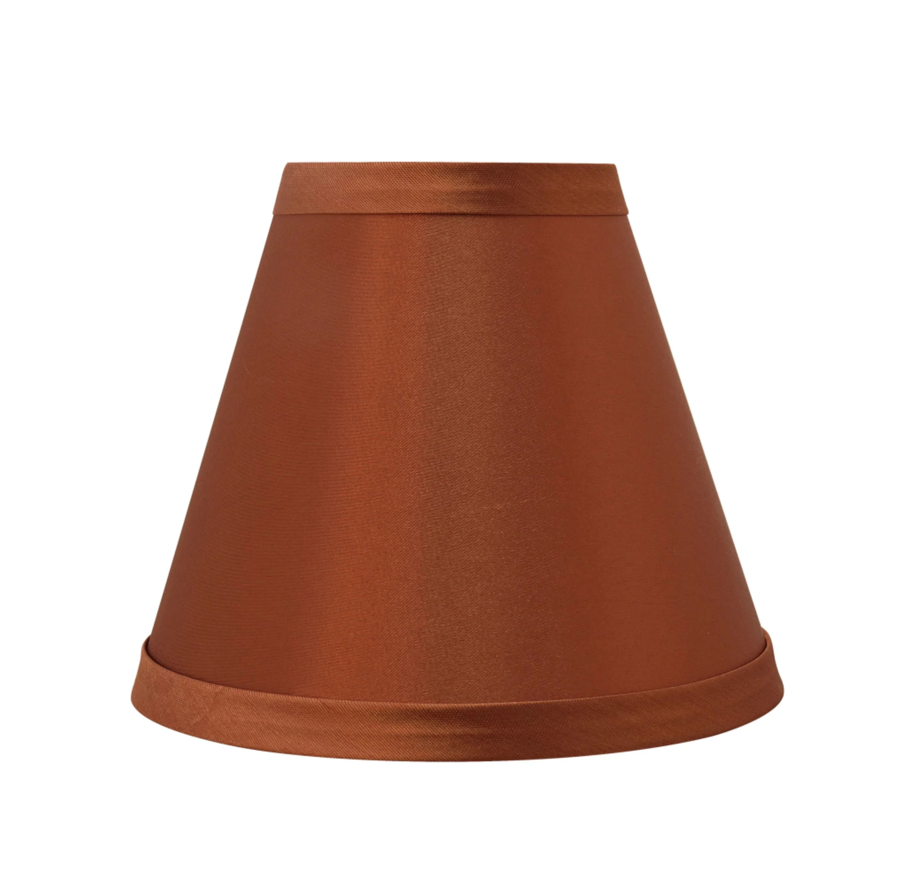 Aspen Creative 32111-2 Small Hardback Empire Shape Chandelier Clip-On Lamp Shade Set (2 Pack), Transitional Design in Redwood, 6" bottom width (3" x 6" x 5")