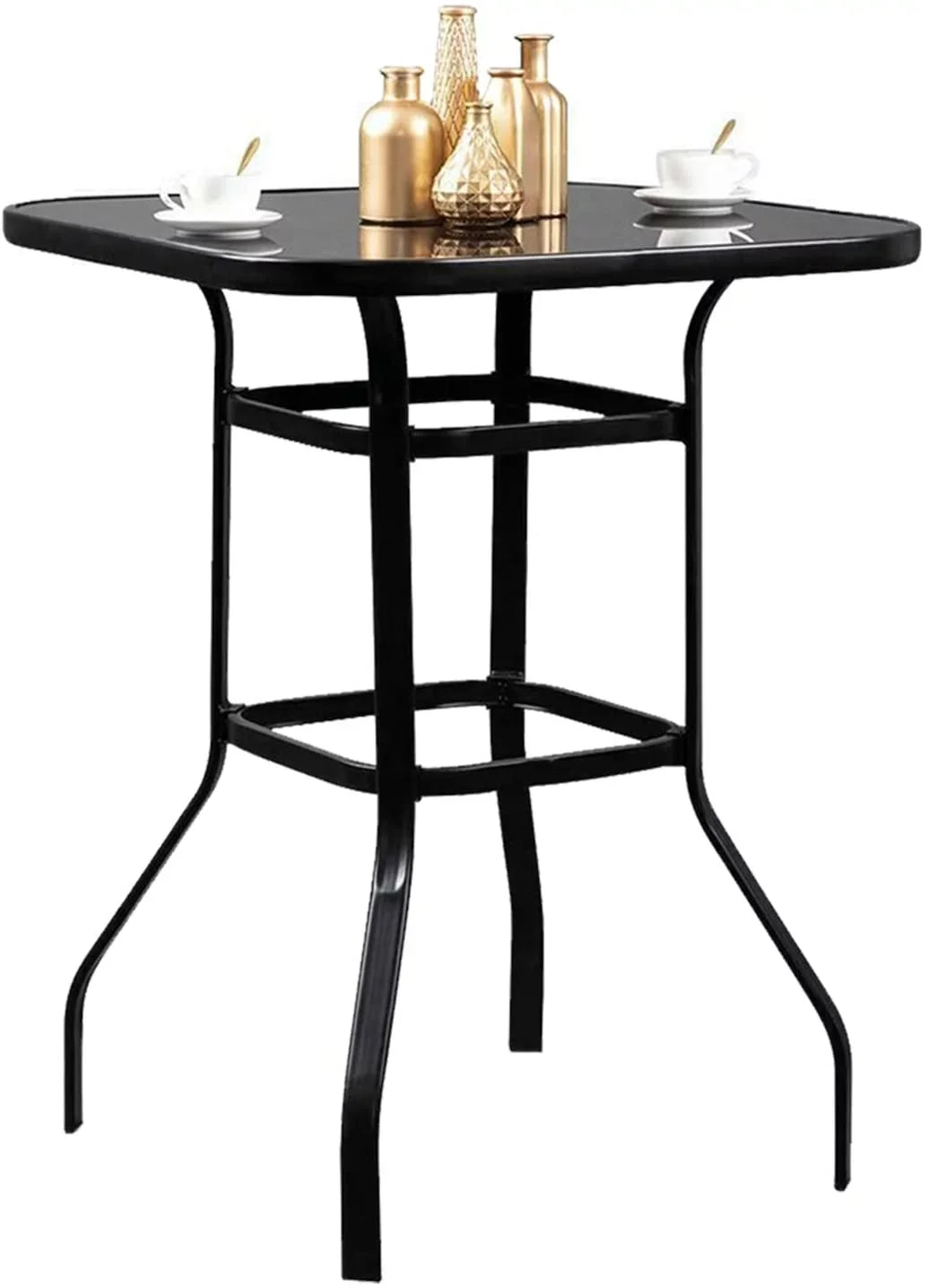 Scarlett Aesthetic Design With Solid Glass Bar Table For Indoor Use