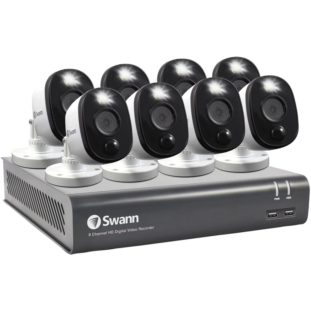 Swann SWDVK-845808WL-US 1080p Full HD Surveillance System Kit with 8-Channel 1 TB DVR and Eight 1080p Cameras