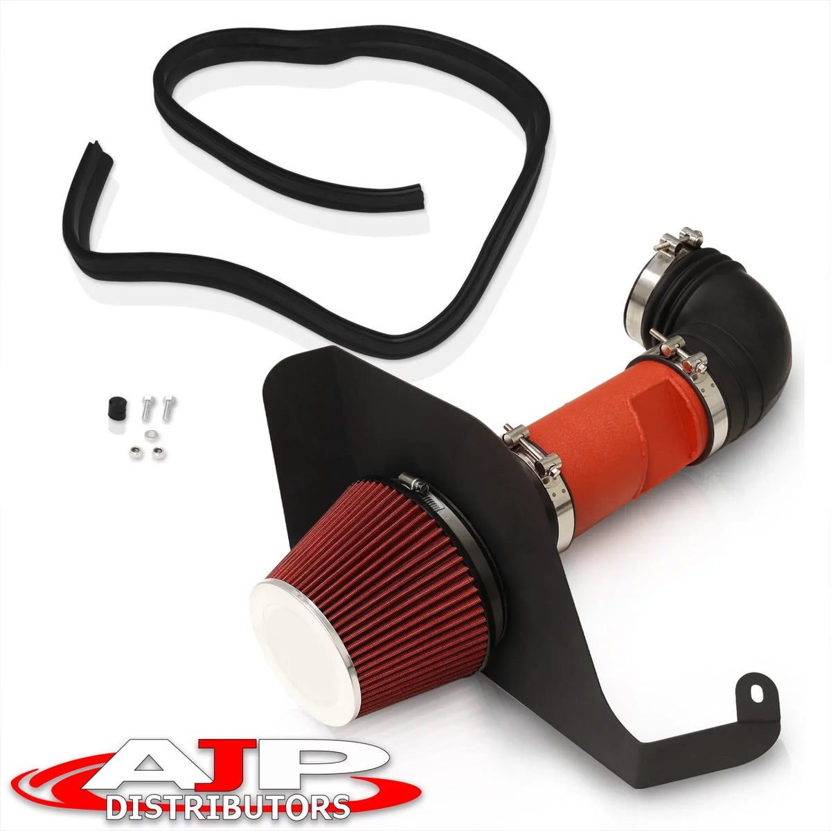 AJP Distributors Cold Air Short Ram Intake CAI SRI Induction System Kit Red Aluminum Piping + Heat Shield Filter Individuals For Cadillac CTS-V V8 5.7L 6.0L 2004 2005 2006 2007 04 05 06 07