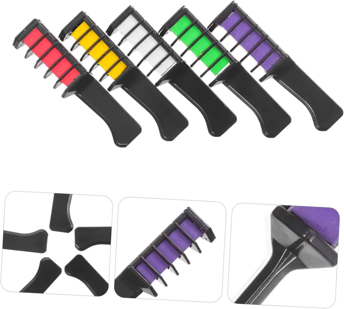 25 Pcs Disposable Hair Dye Comb Hair Chalk for Washable Hair Dye Metallic Hair Dye Hair Dye for Girls Hair Chalk Color Comb Hair Coloring Brush Hair Color Crayon Makeup Chalk
