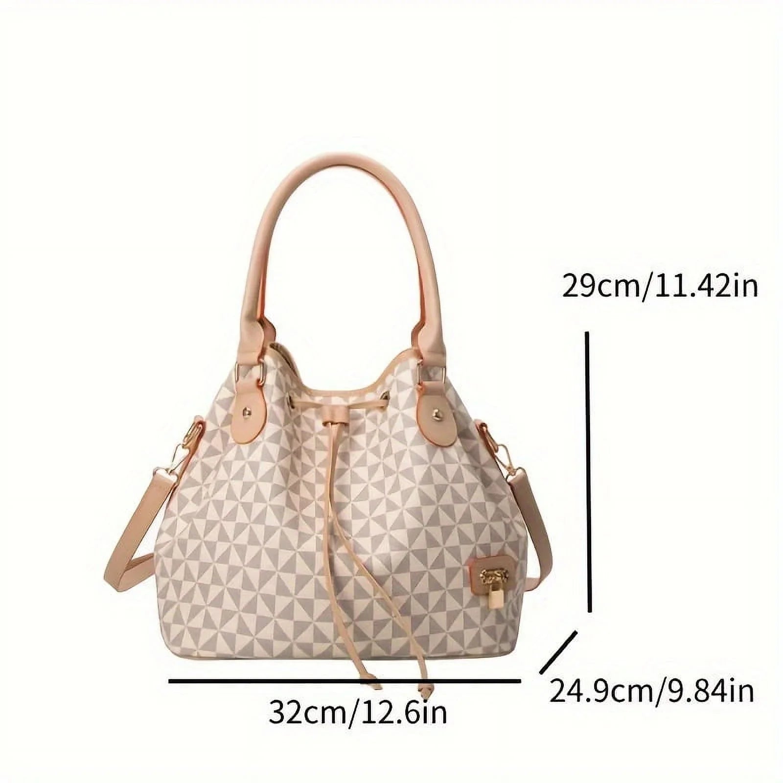 moocr Vintage Bucket Bag Casual PU Leather Handbag Drawstring Crossbody Bag Purse