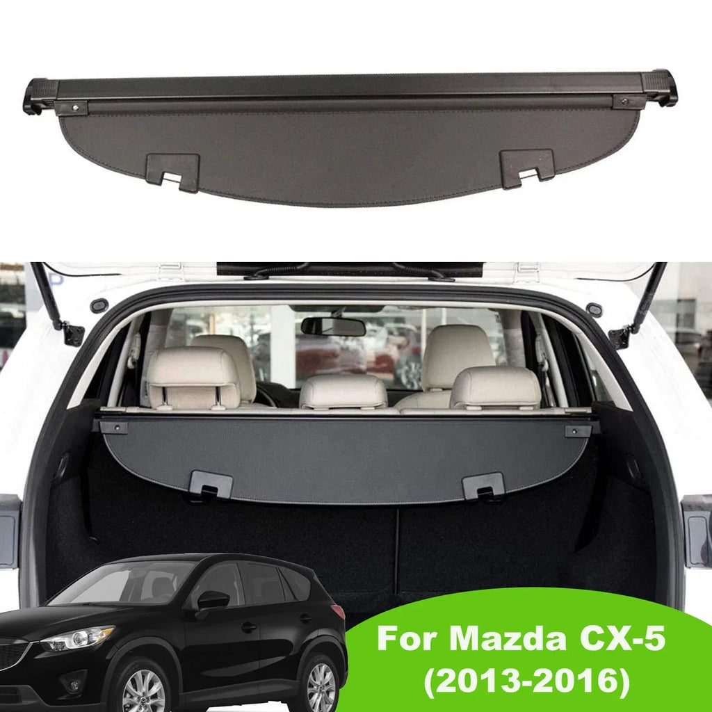 Fit Mazda CX-5 2013 2014 2015 2016 Midnight Retractable Cargo Cover for Mazda CX-5 2013-2016 SUV Accessory Rear Trunk Area Privacy Shield Shade Cover With Rebounding Plastic