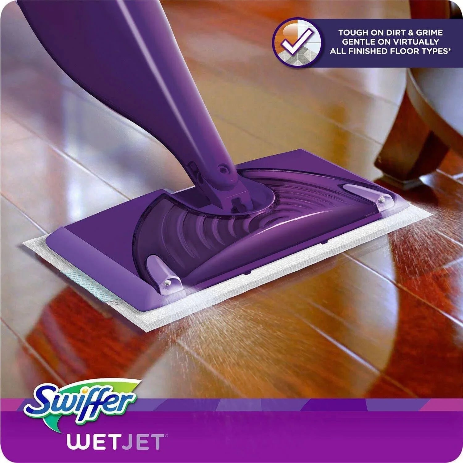 Swiffer Wetjet Mopping Refill Pack (32 Refill Pads + 2-1.25L Bottles of Cleaner)