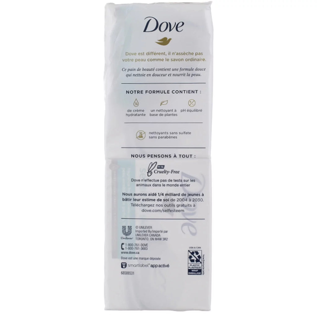 Dove Bath Bars, Sensitive Skin, Unscented 6-4 oz (113 g) bars [24 oz (1.5 lb) 678 g] (Packaging may vary)