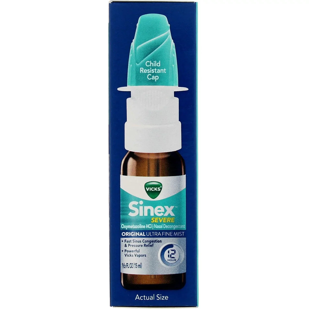 Vicks Sinex Severe Nasal Decongestant, Ultra Fine Mist with Individuals 0.50 oz (Pack of 4)