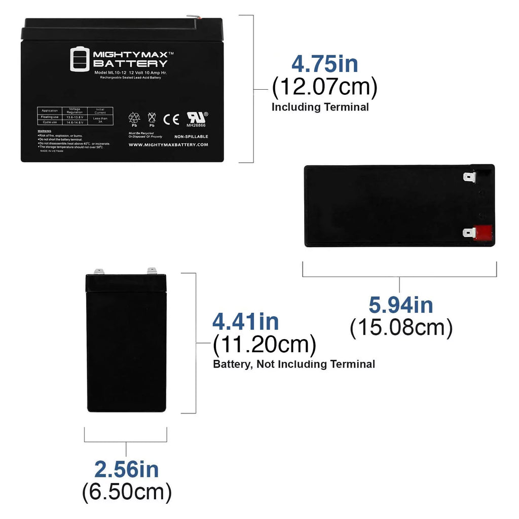 12V 10AH Battery for LIFAN Model # ES400