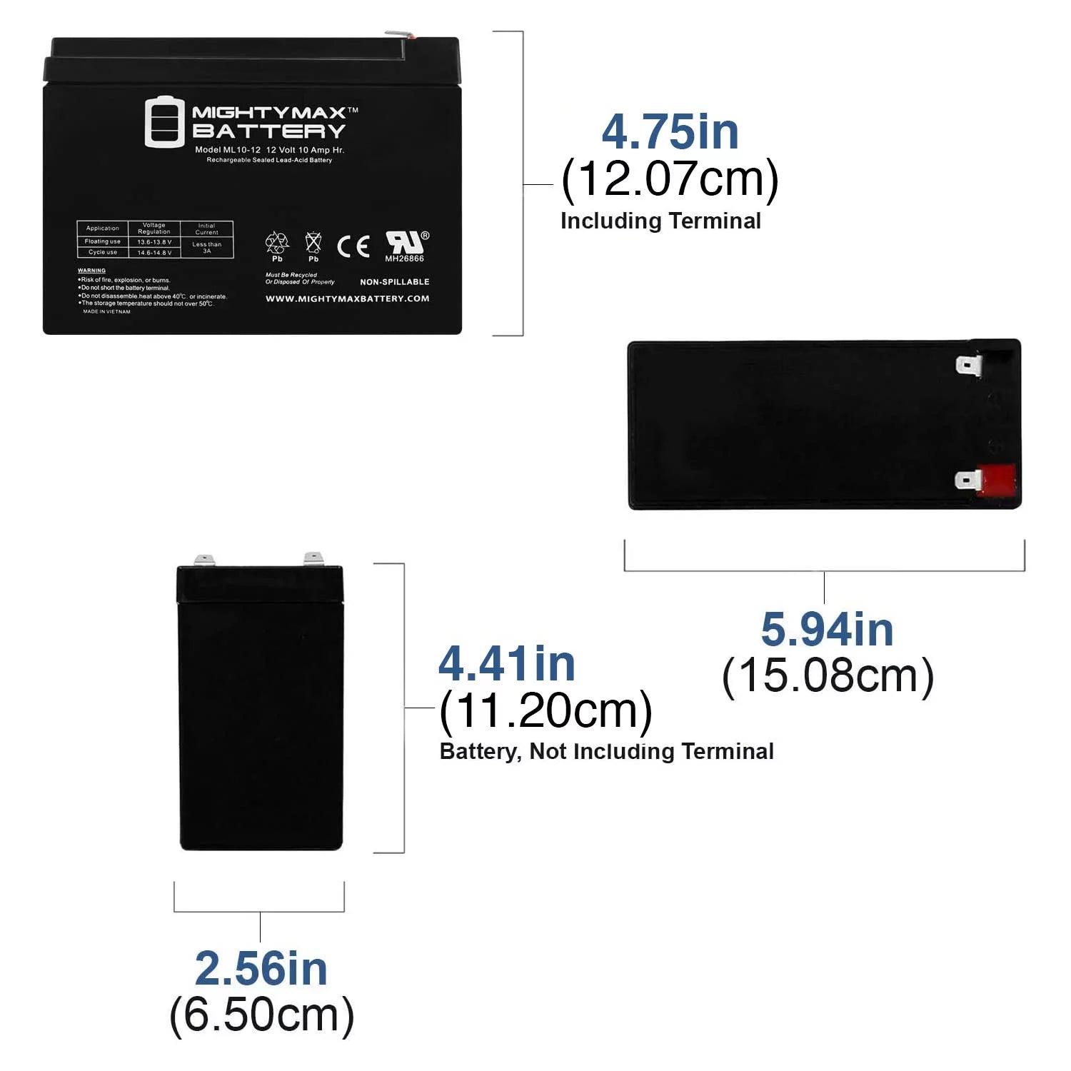 12V 10AH Battery for LIFAN Model # ES400