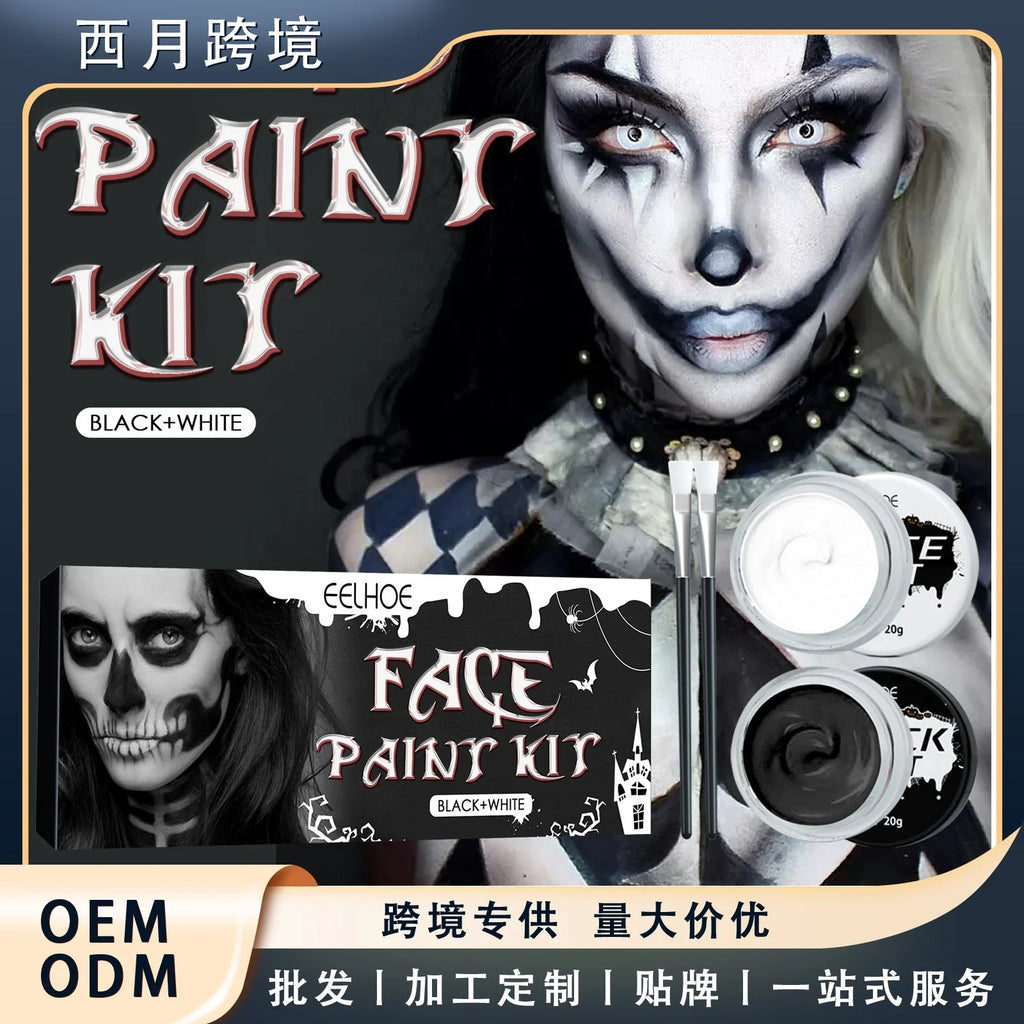 Halloween Dark and white Body Paint Body Paint Vampire skull face zombie makeup paint