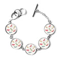 Colorful Cartoon High Heels Shoes Pattern Bracelet Chain Charm Bangle Jewelry
