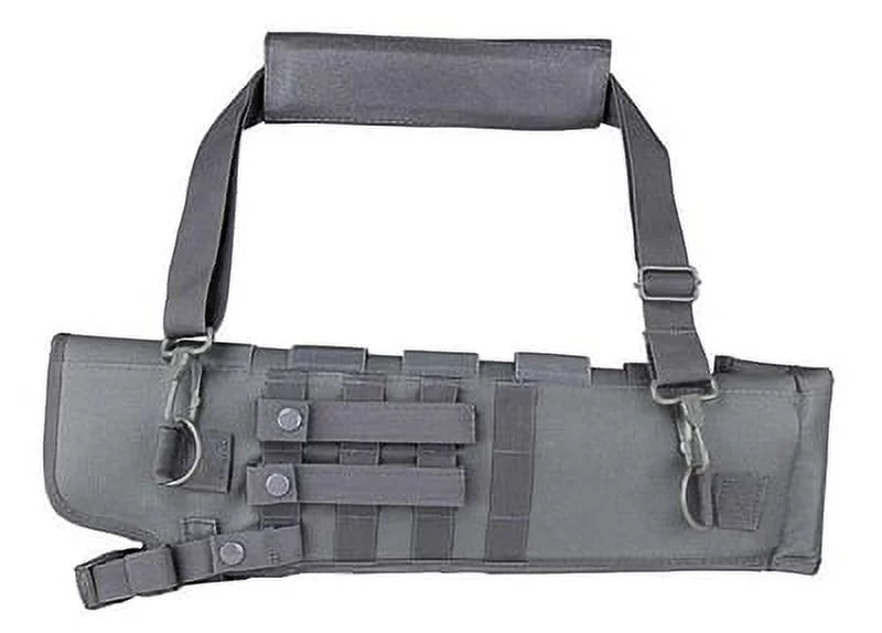 Trinity Short Barrel Scabbard Ebony molle Crossbody ATV Motorcycle Truck Military Hunting Tactical Soft Bag Padded 25 inches Gray.