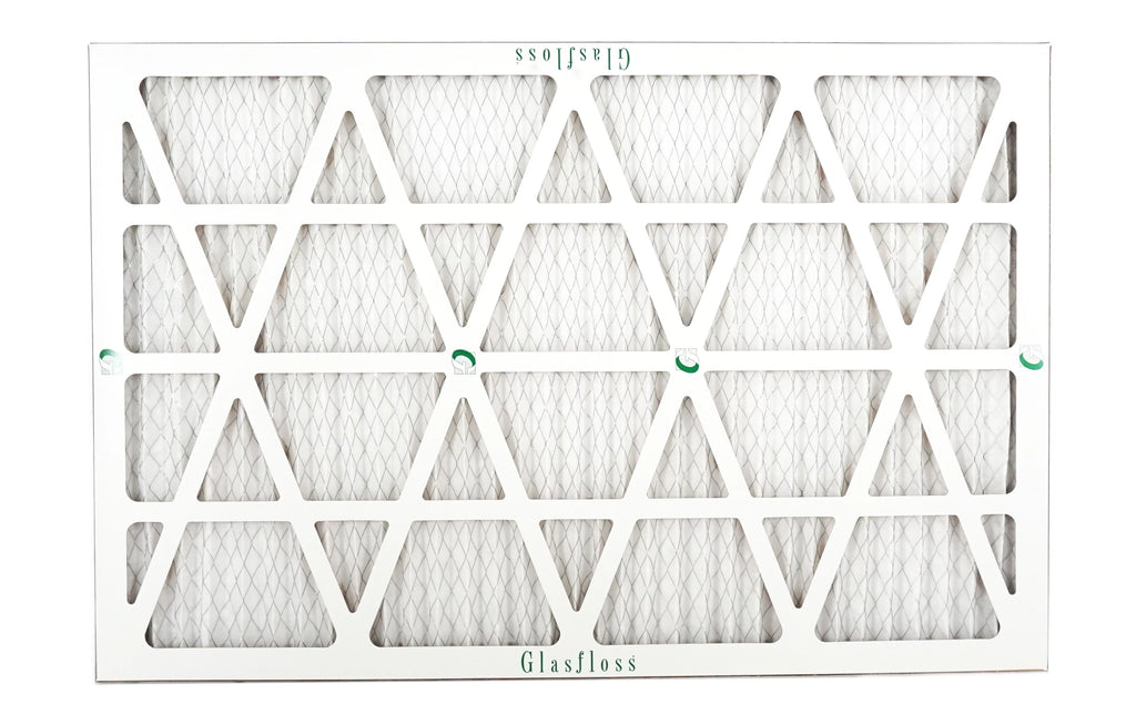 Glasfloss 20x30x1 - MERV 10 -Qty:12 - Furnace Air Filter - Made in USA (Actual Size: 19.5 x 29.5x7/8 inch)