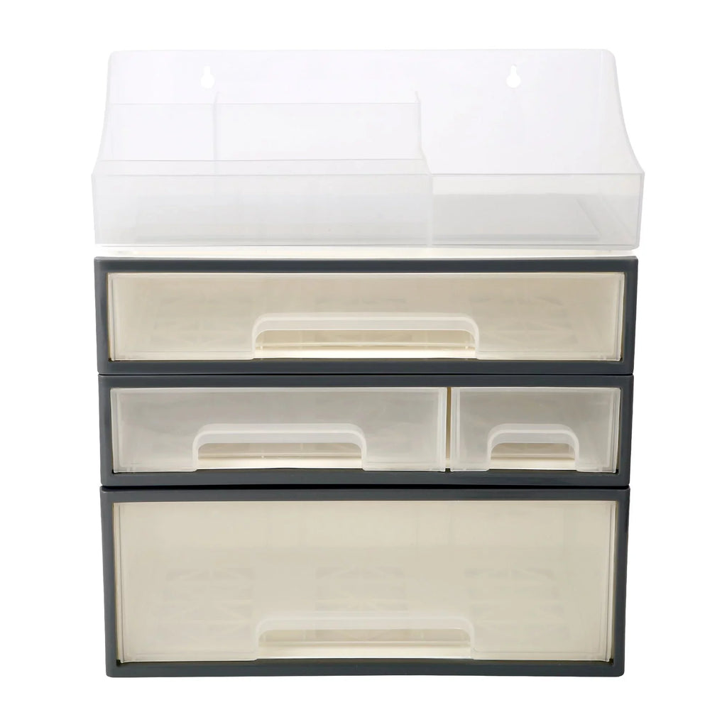 Organize storage box for multi-scene use, ROSELIFE [TFAC] Desktop Organizer, 4 Pieces, 4 Drawers, 5 Slots, Transparent