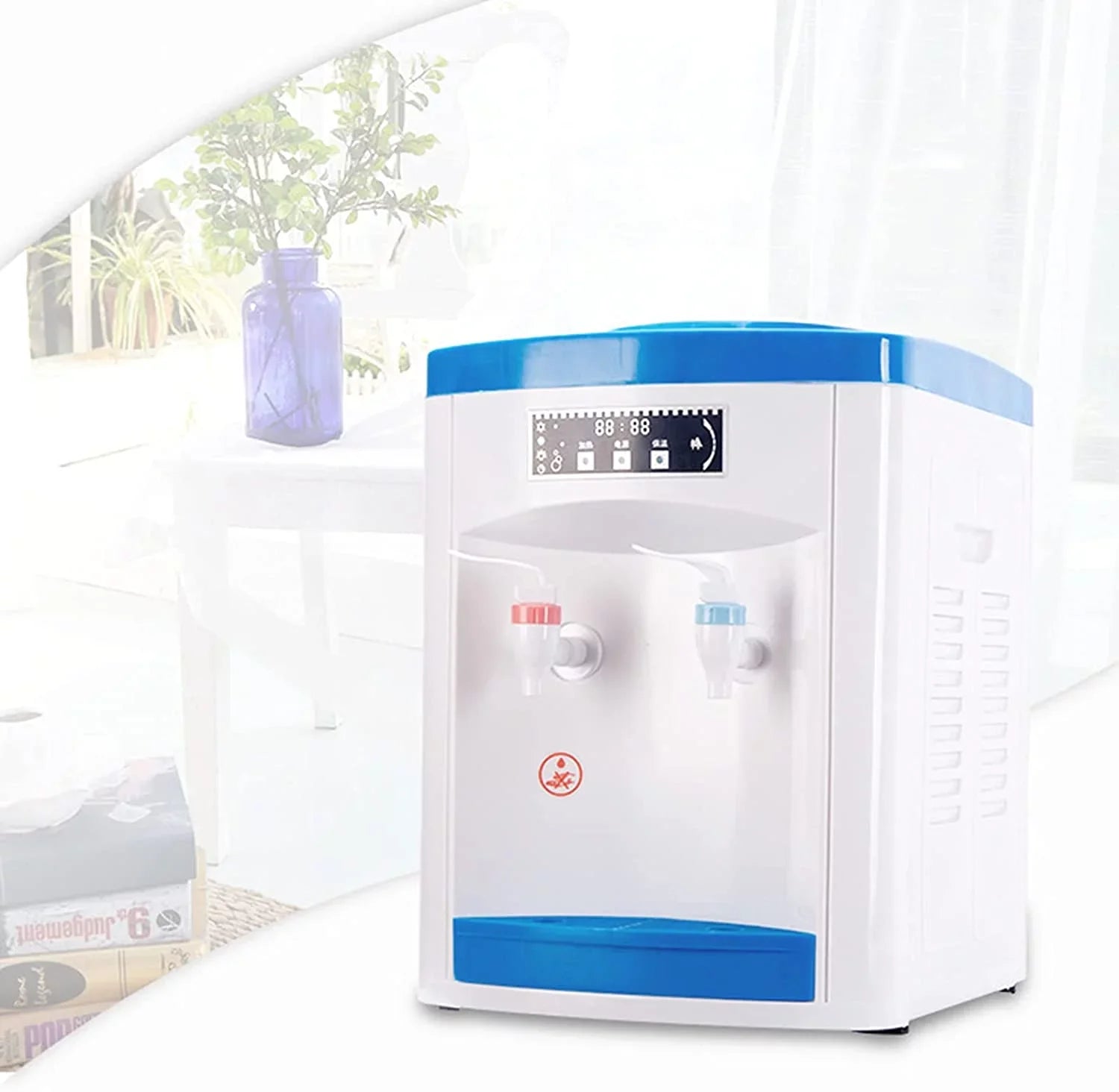 Miumaeov Electric Hot and Cold Water Table Water Drinking Machine Water Dispenser Stainless Steel Low Noise White