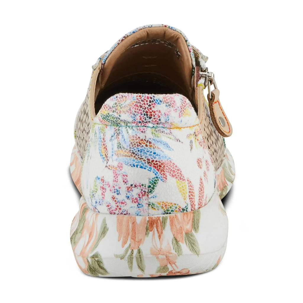L'Artiste Individuals Jazzie Lace-Up Fashion Sneaker with Flowers Beige Multi EU 38/7.5-8