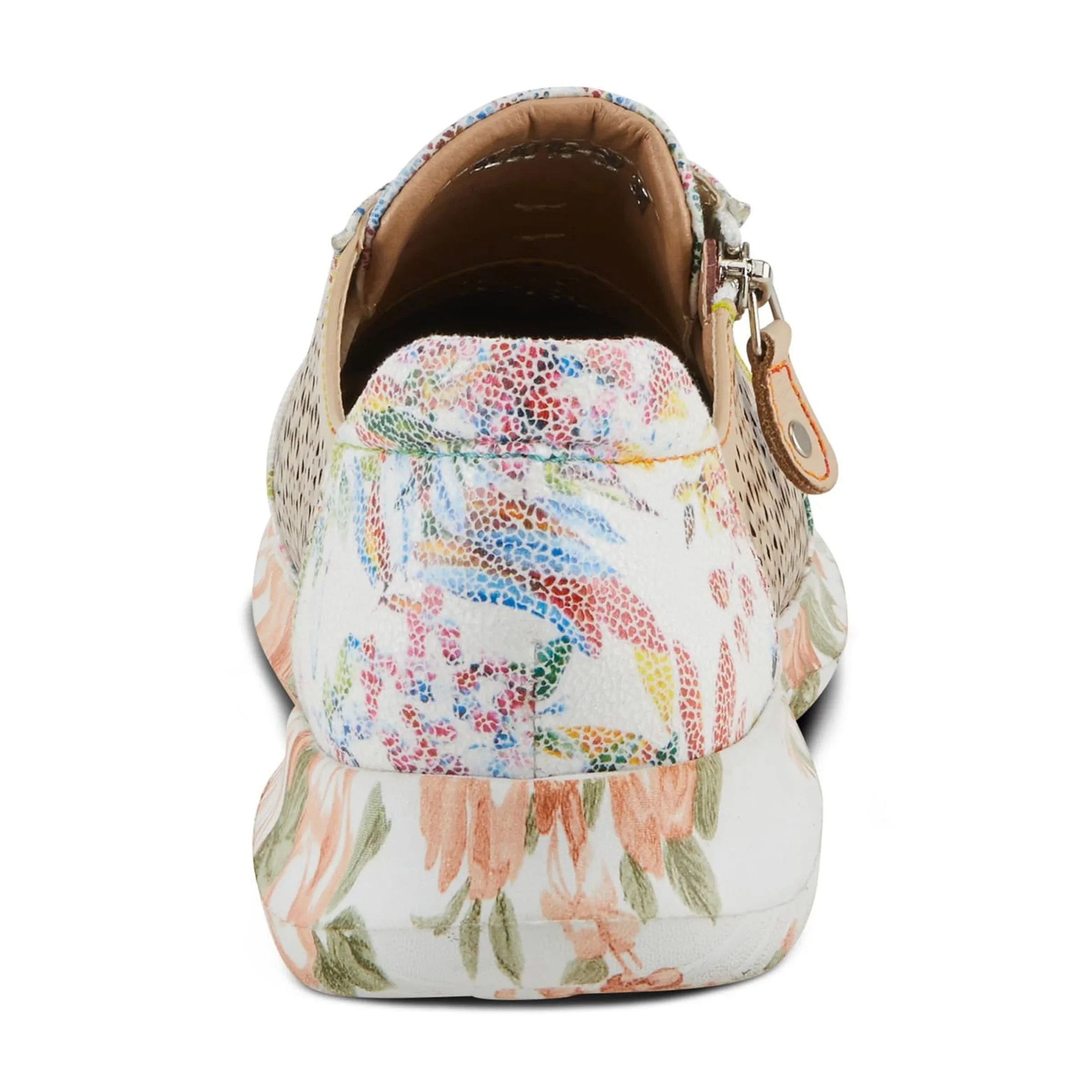 L'Artiste Individuals Jazzie Lace-Up Fashion Sneaker with Flowers Beige Multi EU 38/7.5-8