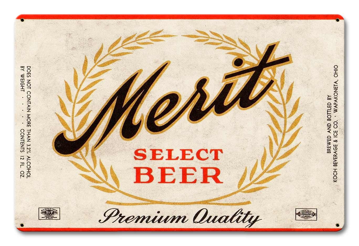 Merit Select Beer “Made in the USA with heavy gauge steel"