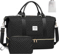 Duffle Bags for People Quilted Travel Edge Bag with Shoe Individuals Large Carry On Overnight Tote Gym Bag with Toiletry Bag,Hospital Bags for Labor and Dark