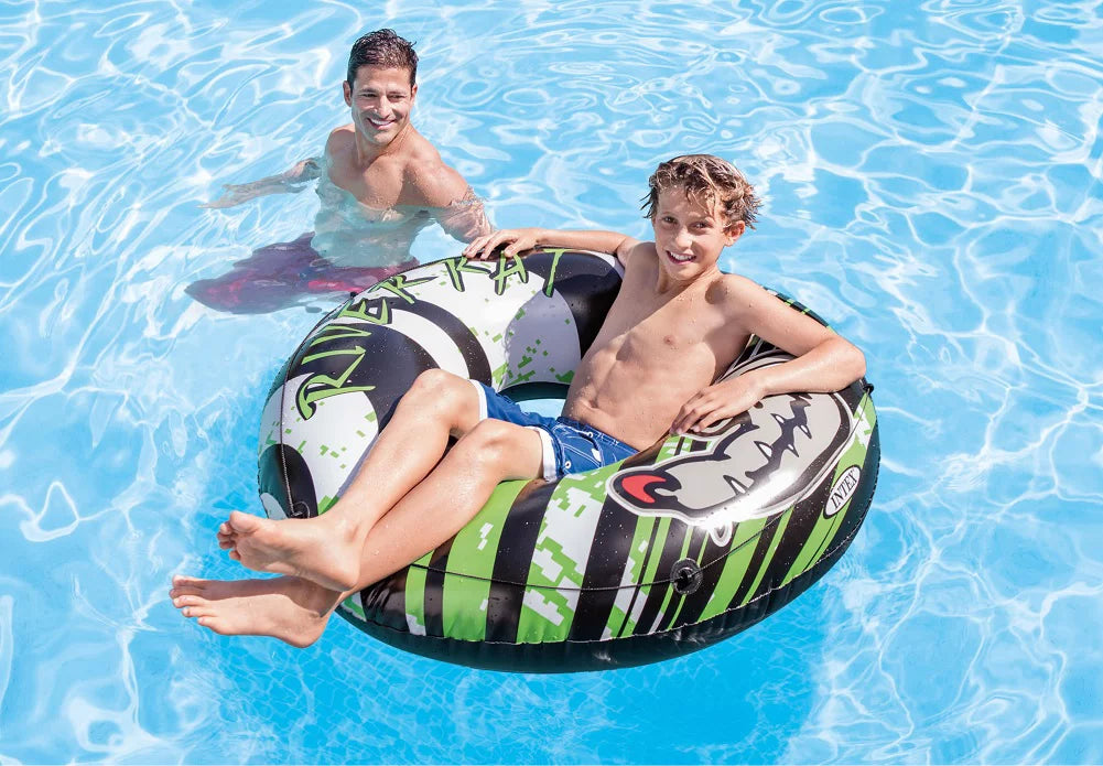 INTEX River Rat Inflatable Floating Tube Raft 68209E 2-Pack