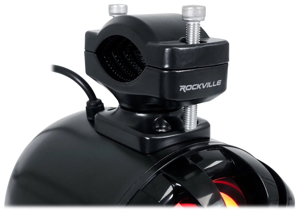 Pair Memphis Audio RNGR65FE Pods+LED Tower Speakers+Amp For 2018+ Polaris Ranger