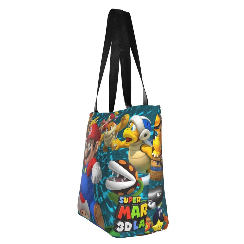 Super Mario 3D Land People Tote Bag Large Capacity Shoulder Handbag For Travel Beach Shopping Business Work School