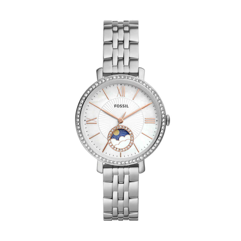 Fossil Individuals Jacqueline Sun Moon Multifunction Stainless Steel Watch